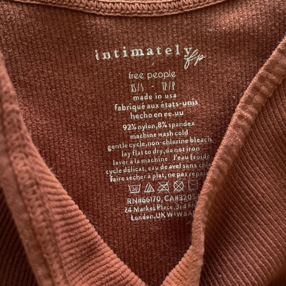 Free People Ruched Cami in Rust - Picture 3 of 4